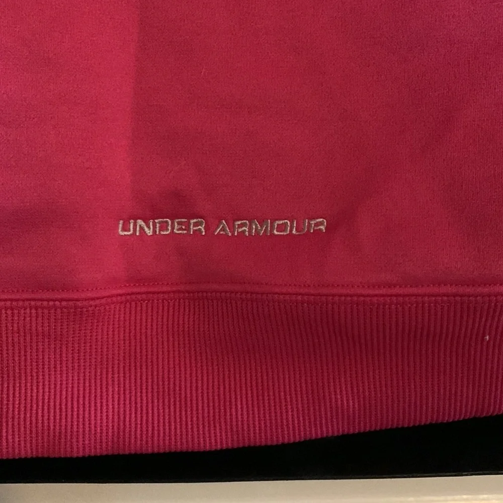 Pink under Armour fleece hoodie medium - Picture 4 of 7